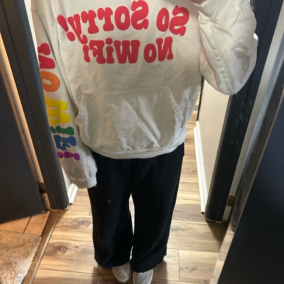 So Sorry! No WiFi White Hoodie - Picture 6 of 6